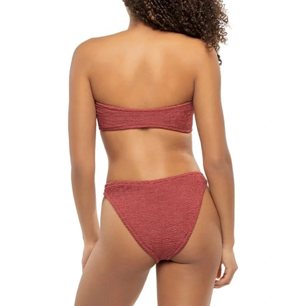 NWT Hunza g Gloria bikini set in metallic rosewood - Picture 3 of 10